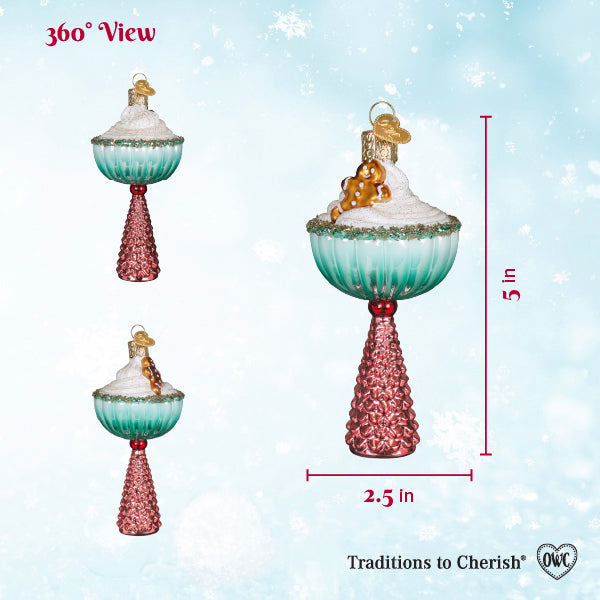 Gingerbread Glam Cocktail Ornament